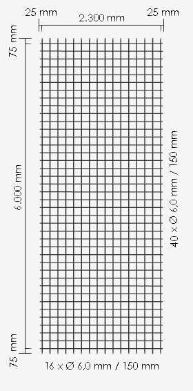 Betonstahlmatte Q188A