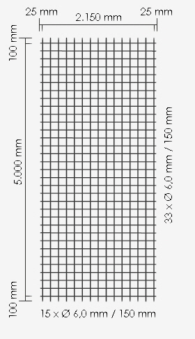 Betonstahlmatte Q188A