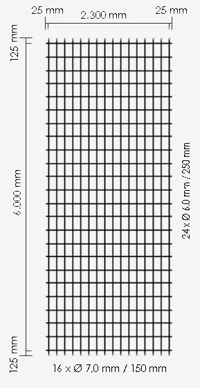 Betonstahlmatte R257A