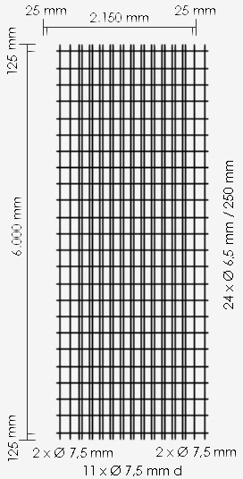 Betonstahlmatte R589